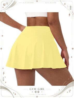 Pleated Tennis Skort High Waisted Golf Athletic Skirt with Pockets